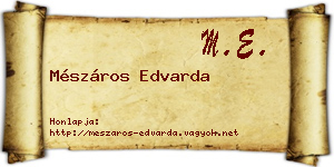 Mészáros Edvarda névjegykártya